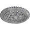 Ekena Millwork York Ceiling Medallion (Fits Canopies up to 3 5/8"), 21 5/8"OD x 2 1/2"P, Ultra Pure White Crackle CM21YOUWC - alternate 2